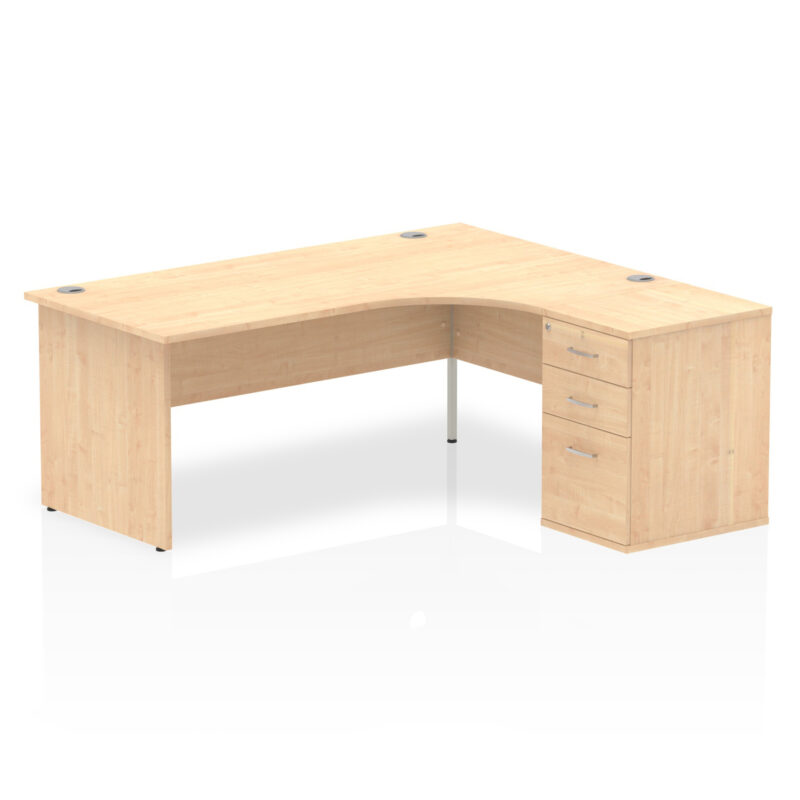 Surge Panel End Crescent Desk Workstation - Image 41