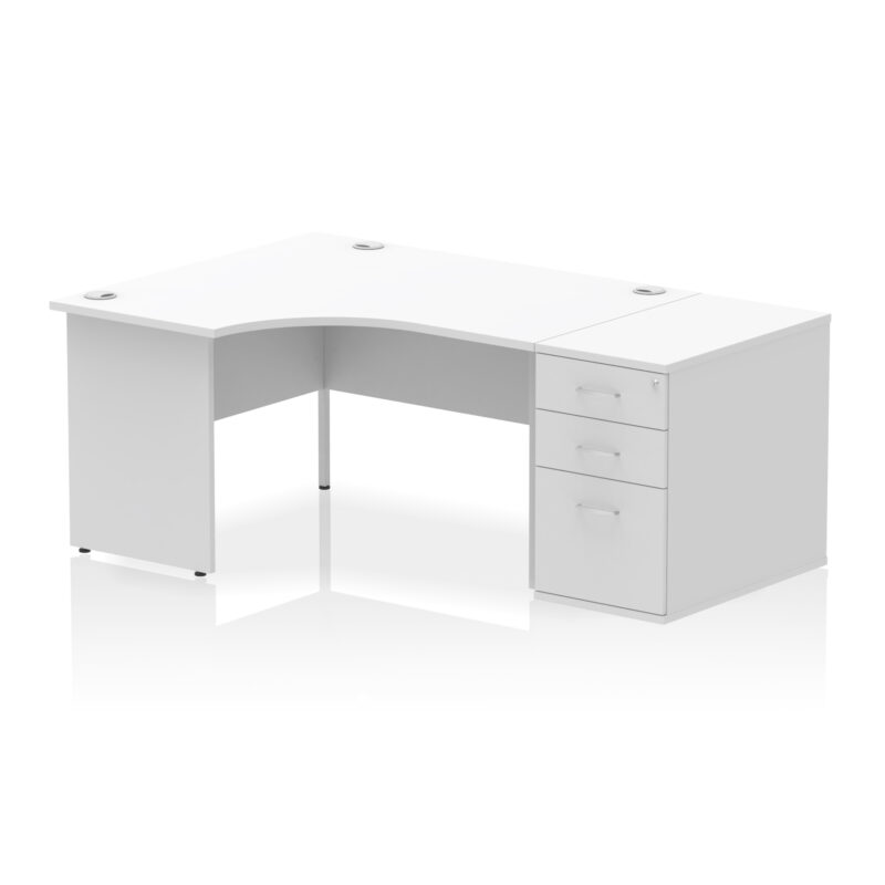Surge Panel End Crescent Desk Workstation - Image 71
