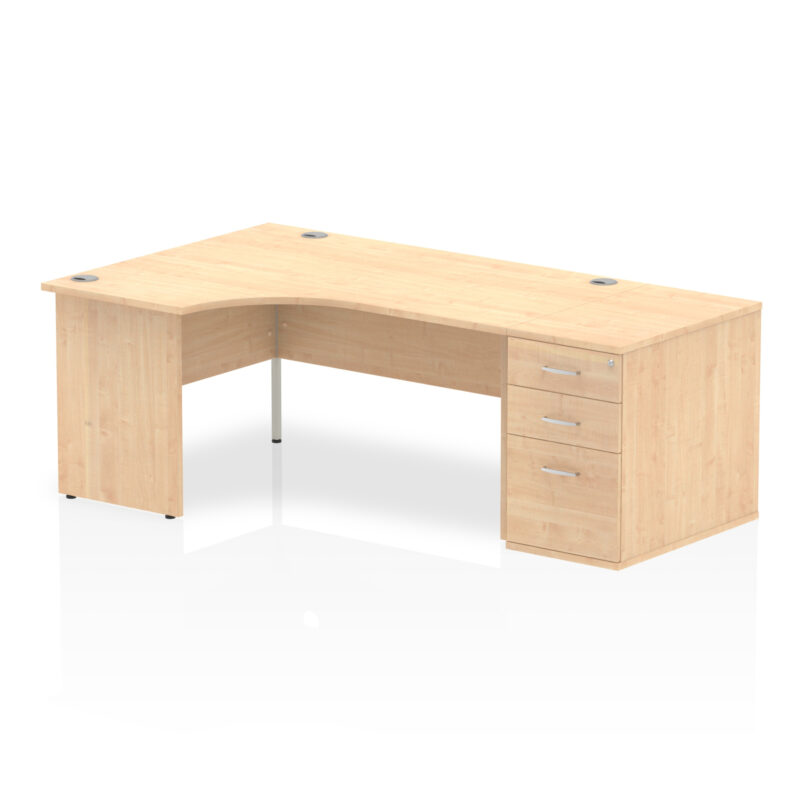Surge Panel End Crescent Desk Workstation - Image 6