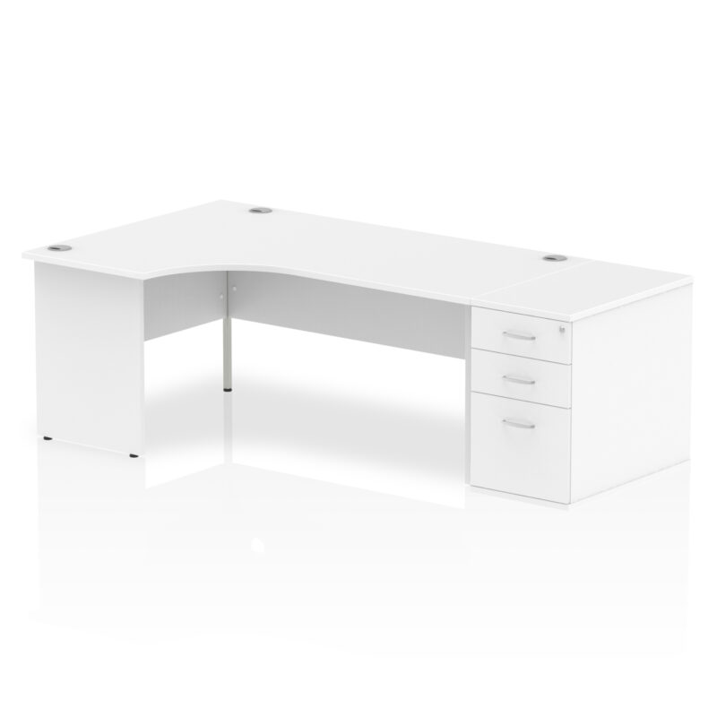 Surge Panel End Crescent Desk Workstation - Image 36