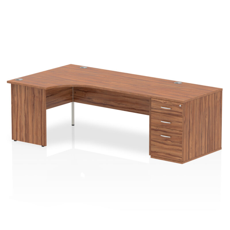 Surge Panel End Crescent Desk Workstation - Image 34