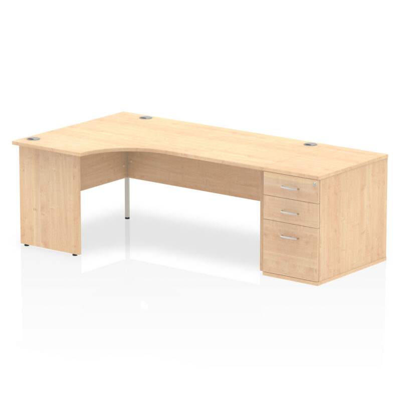 Surge Panel End Crescent Desk Workstation - Image 30