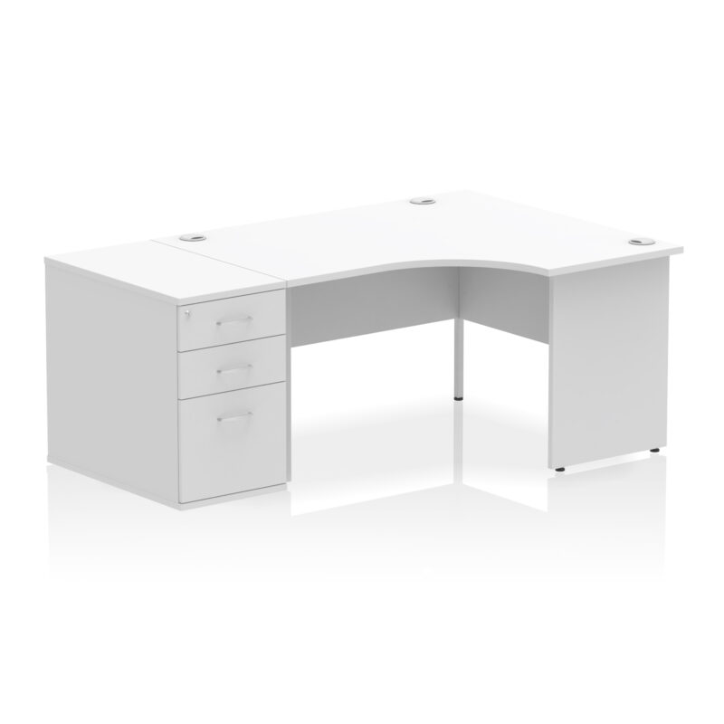 Surge Panel End Crescent Desk Workstation - Image 81