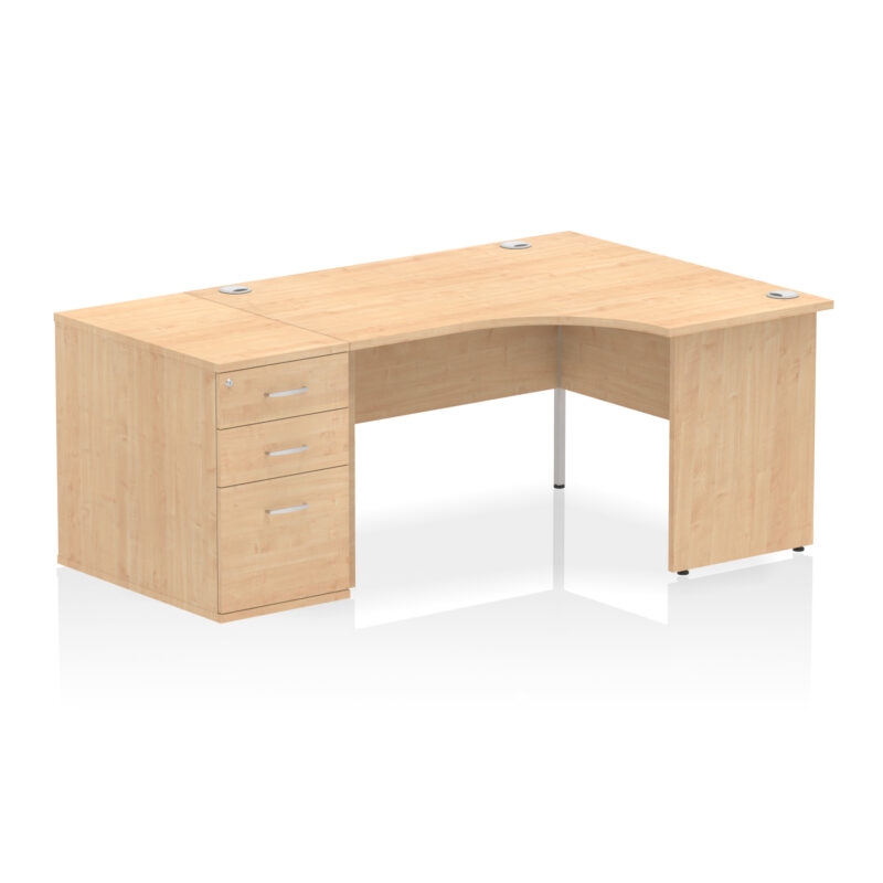 Surge Panel End Crescent Desk Workstation - Image 83