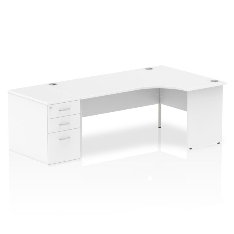 Surge Panel End Crescent Desk Workstation - Image 48