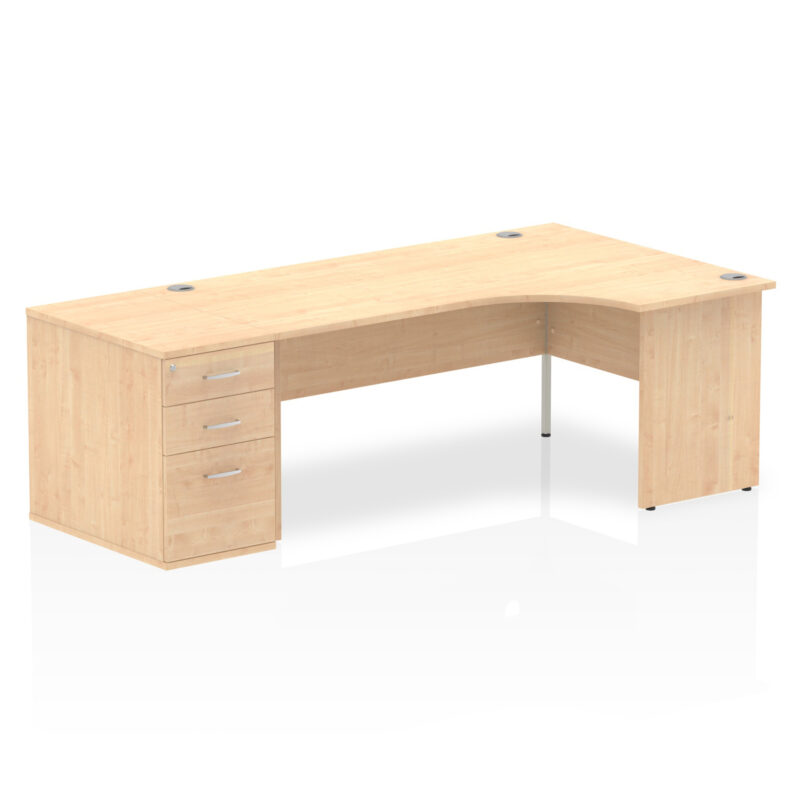 Surge Panel End Crescent Desk Workstation - Image 42