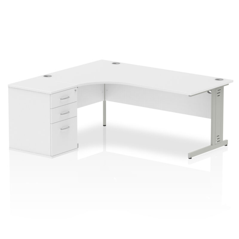 Surge 1800mm Cable Managed Left Crescent Desk Workstation - Image 32