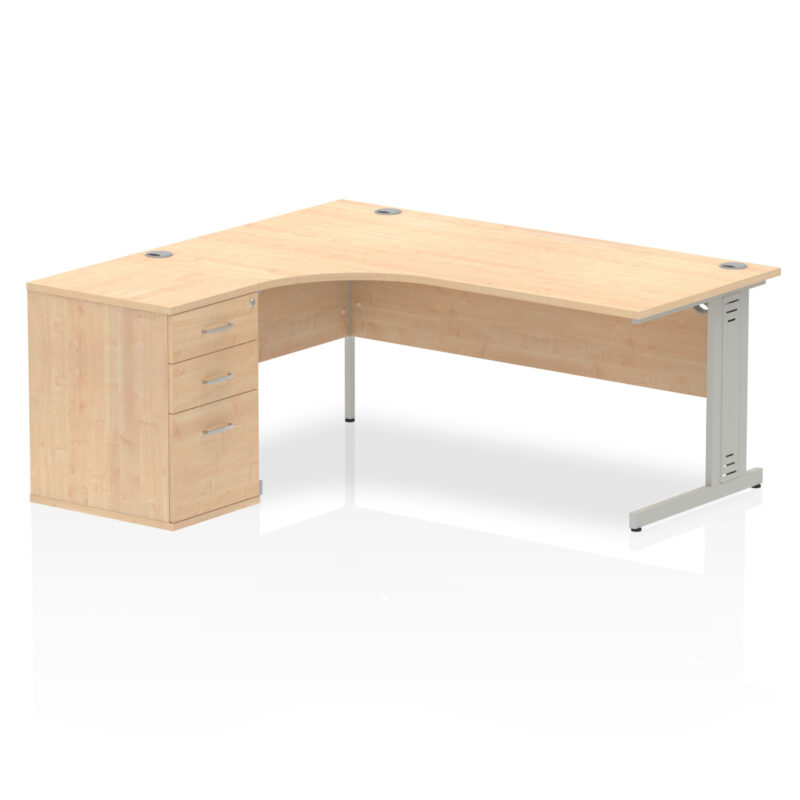 Surge 1800mm Cable Managed Left Crescent Desk Workstation - Image 14