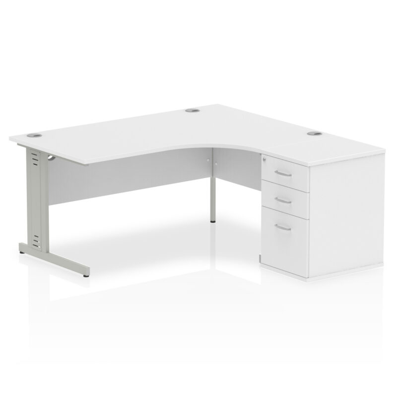 Surge 1600mm Cable Managed Right Crescent Desk Workstation - Image 32