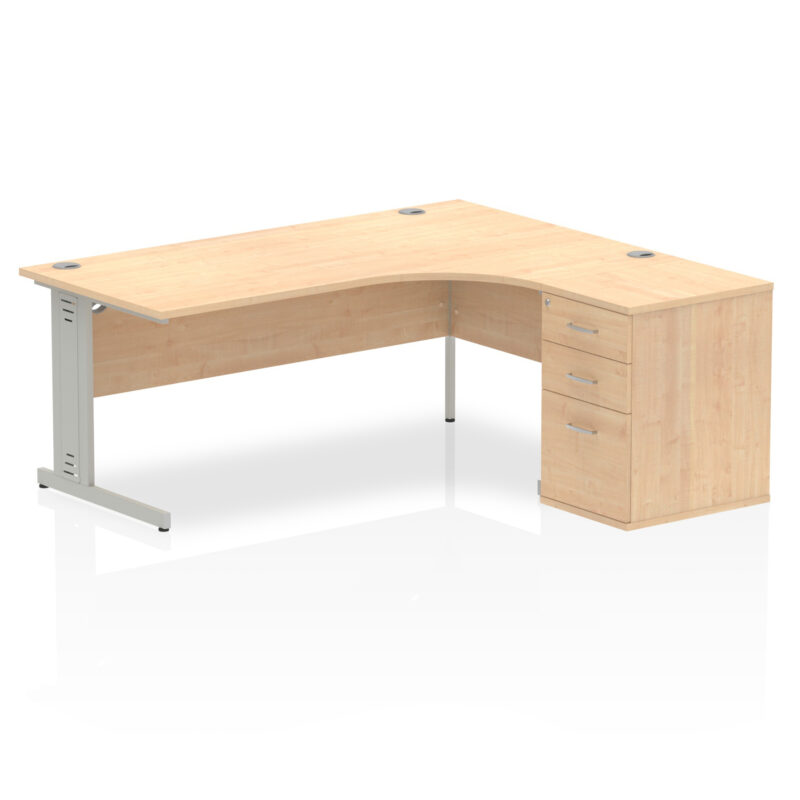 Surge 1800mm Cable Managed Right Crescent Desk Workstation - Image 14