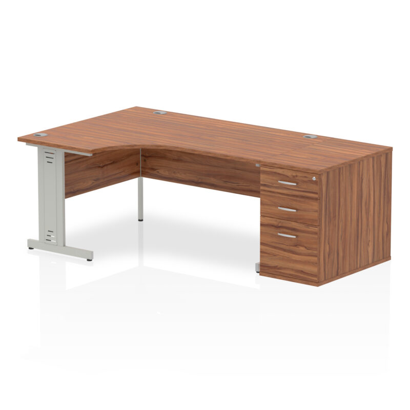 Surge 1600mm Cable Managed Left Crescent Desk Workstation - Image 28