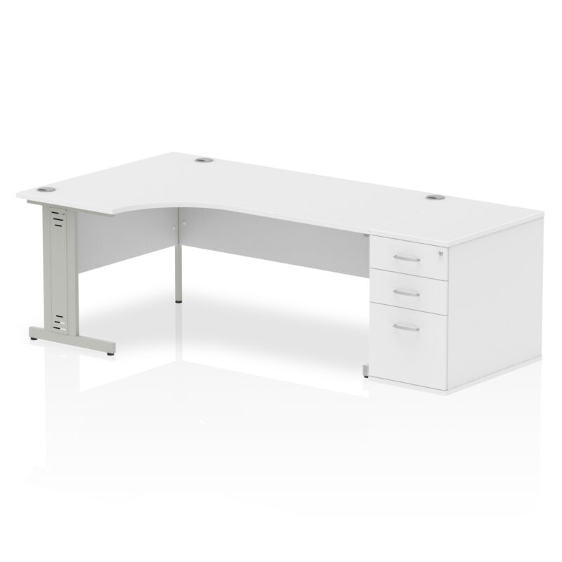 Surge 1800mm Cable Managed Left Crescent Desk Workstation - Image 35
