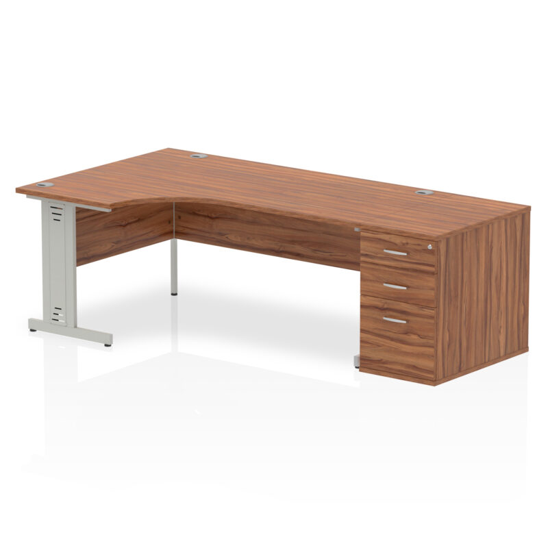 Surge 1800mm Cable Managed Left Crescent Desk Workstation - Image 29