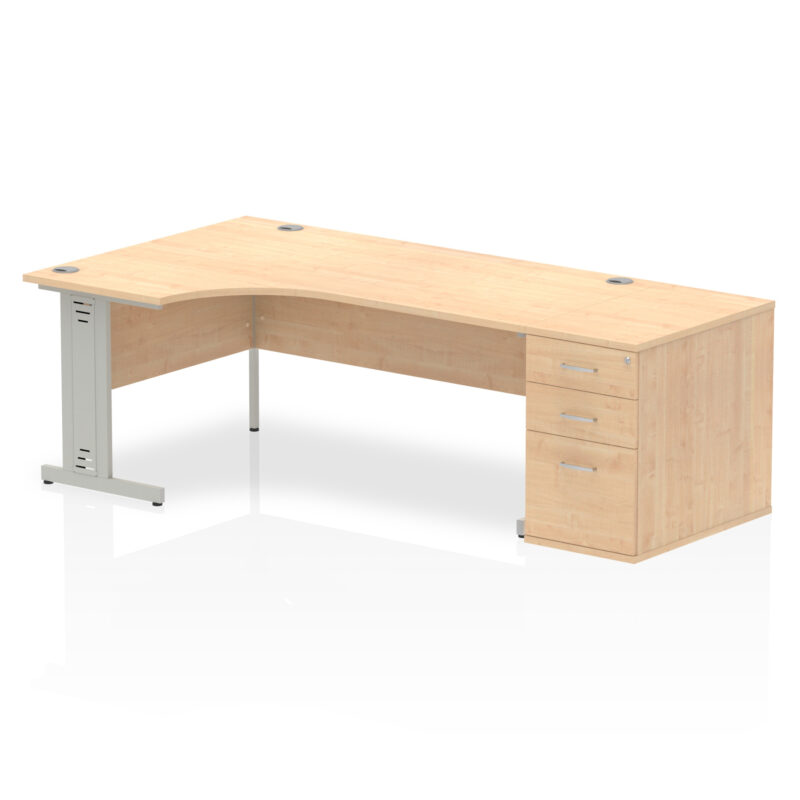 Surge 1800mm Cable Managed Left Crescent Desk Workstation - Image 17