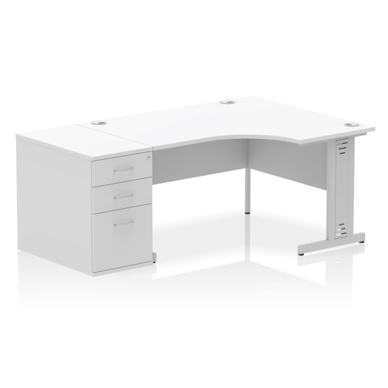 Surge 1400mm Cable Managed Right Crescent Desk Workstation - Image 32