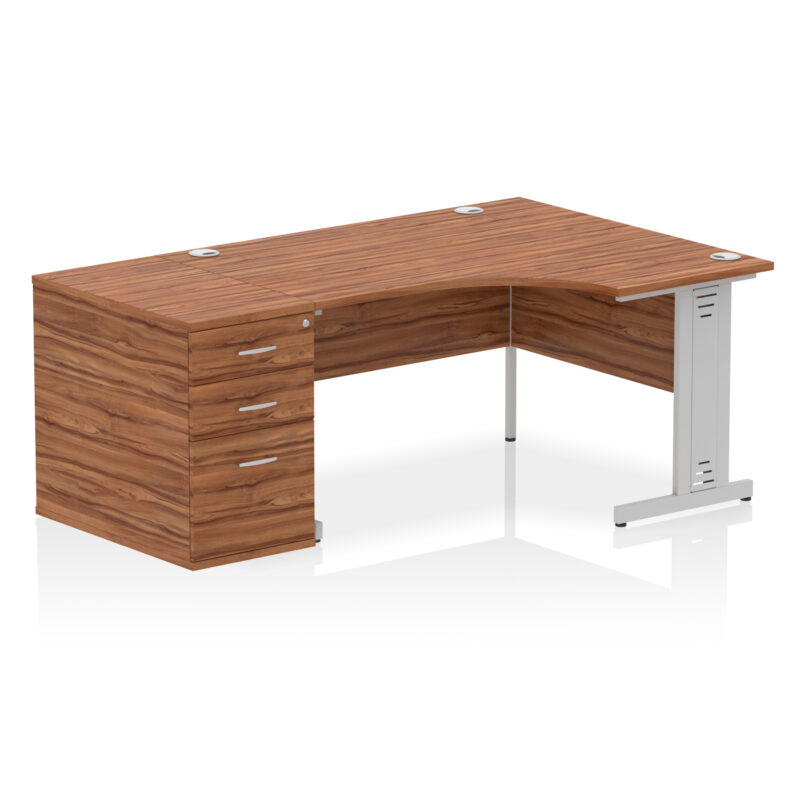 Surge 1400mm Cable Managed Right Crescent Desk Workstation - Image 33