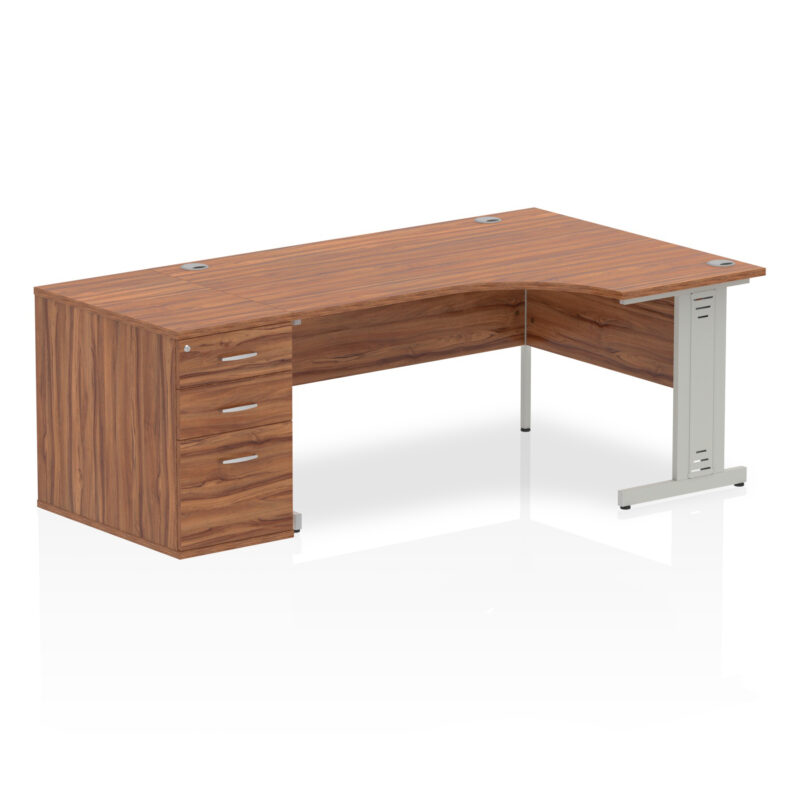 Surge 1600mm Cable Managed Right Crescent Desk Workstation - Image 29