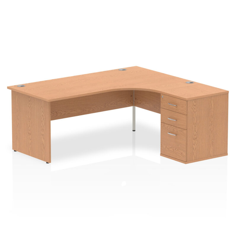 Surge Panel End Crescent Desk Workstation - Image 43