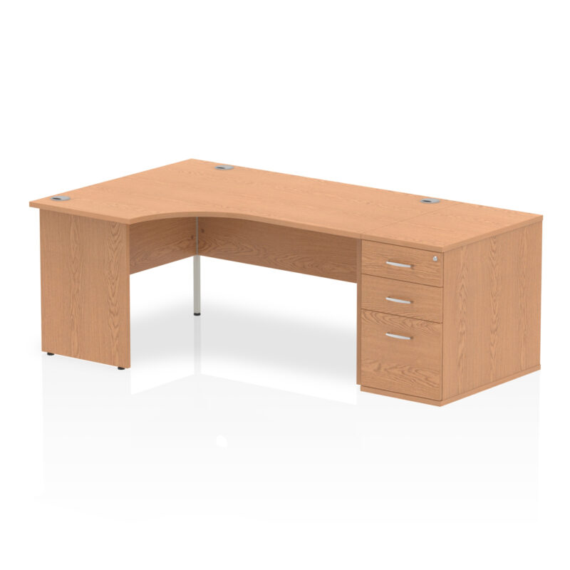 Surge Panel End Crescent Desk Workstation - Image 8