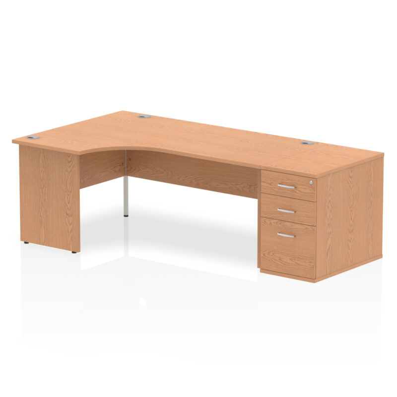 Surge Panel End Crescent Desk Workstation - Image 32