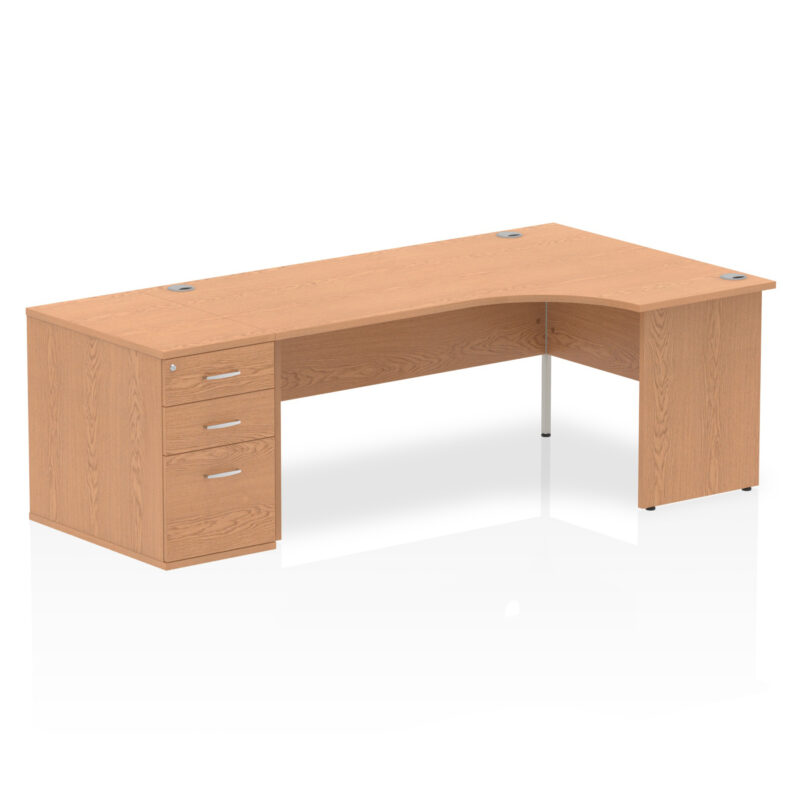 Surge Panel End Crescent Desk Workstation - Image 44