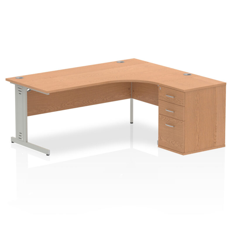 Surge 1800mm Cable Managed Right Crescent Desk Workstation - Image 20
