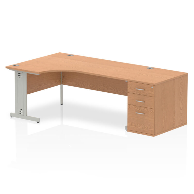 Surge 1800mm Cable Managed Left Crescent Desk Workstation - Image 23