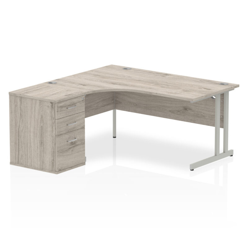 Surge 1600mm Cantilever Left Crescent Desk Workstation - Image 8