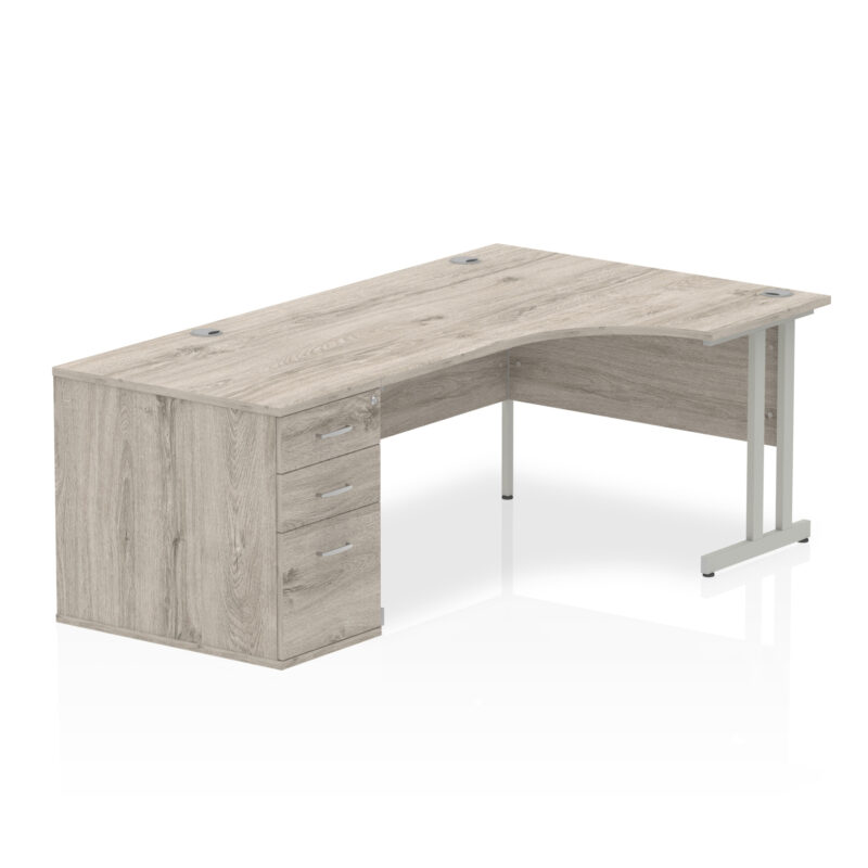 Surge 1600mm Cantilever Right Crescent Desk Workstation - Image 11