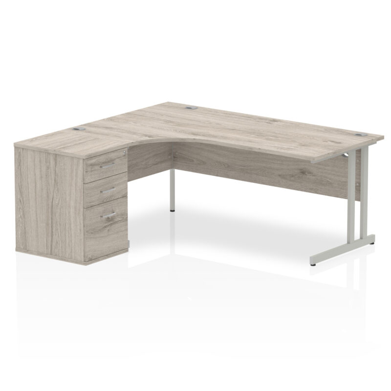 Surge 1800mm Cantilever Left Crescent Desk Workstation - Image 8