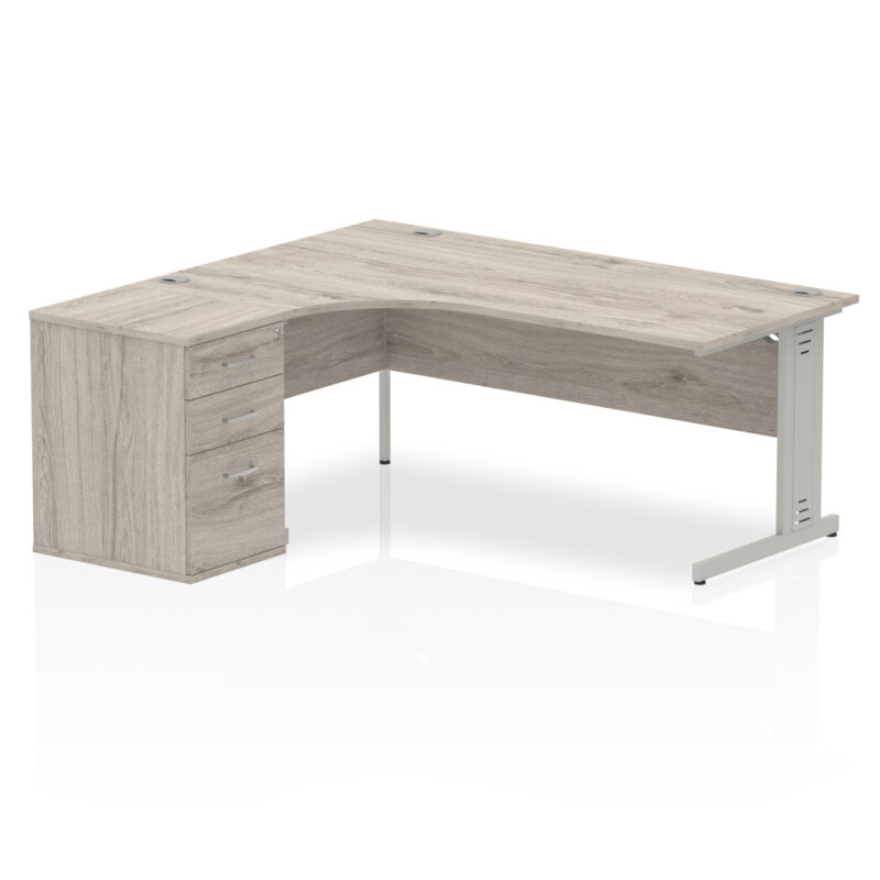Surge 1800mm Cable Managed Left Crescent Desk Workstation - Image 8