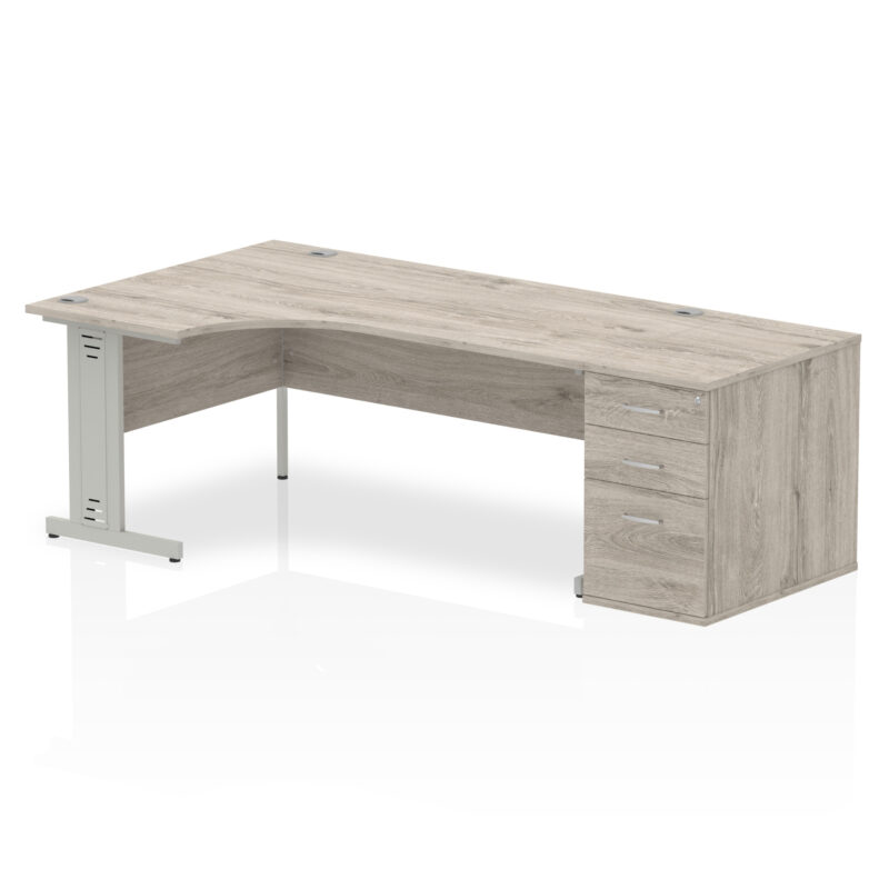 Surge 1800mm Cable Managed Left Crescent Desk Workstation - Image 11
