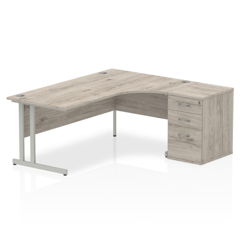 Surge 1800mm Cantilever Right Crescent Desk Workstation - Image 8