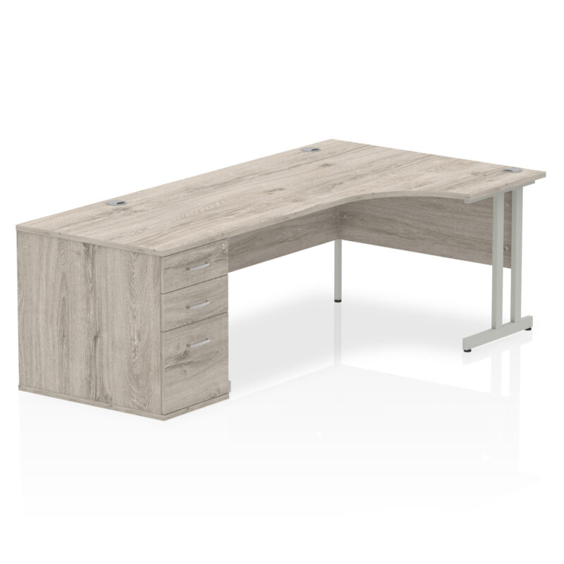 Surge 1800mm Cantilever Right Crescent Desk Workstation - Image 11