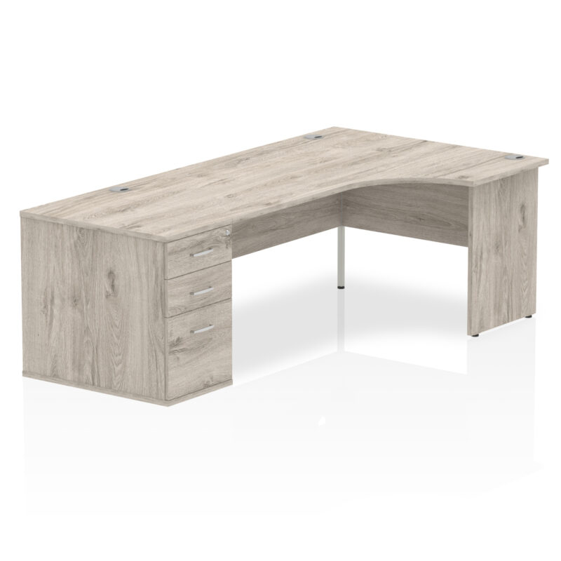 Surge Panel End Crescent Desk Workstation - Image 40