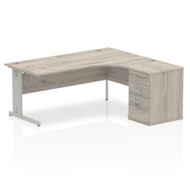 Surge 1800mm Cable Managed Right Crescent Desk Workstation - Image 8