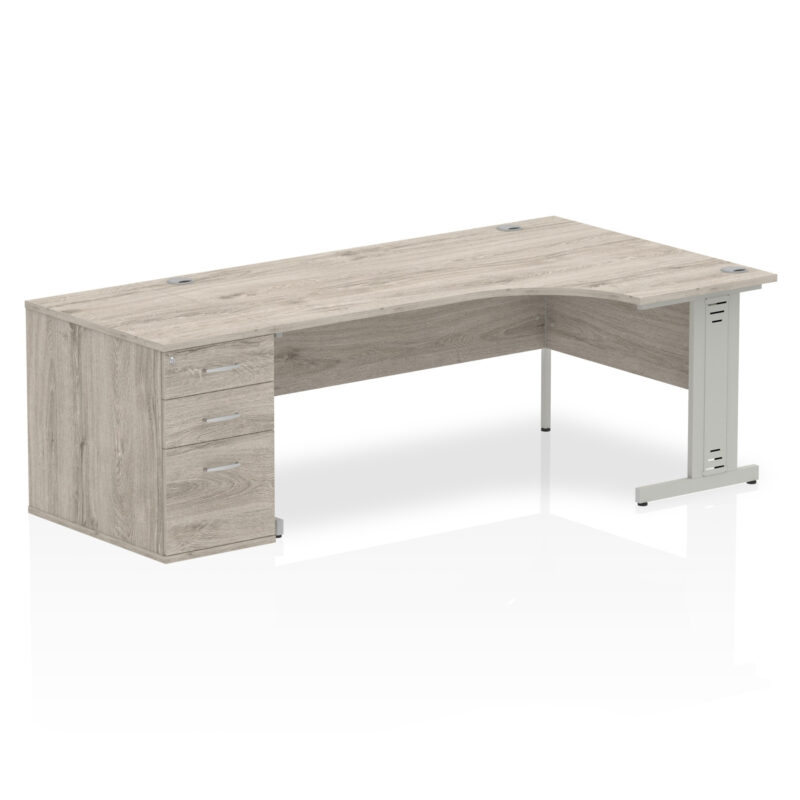 Surge 1800mm Cable Managed Right Crescent Desk Workstation - Image 11