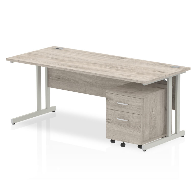 Surge 1800mm Cantilever Straight Desk With Mobile Pedestal - Image 5