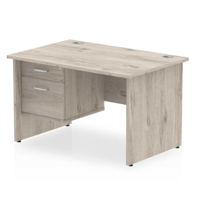 Surge 1200mm Panel End Straight Desk With Single Fixed Pedestal - Image 7