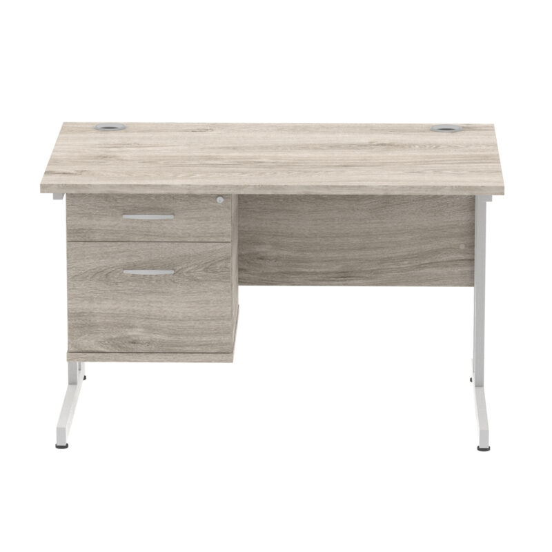 Surge 1200mm Cantilever Straight Desk With Single Fixed Pedestal - Image 71