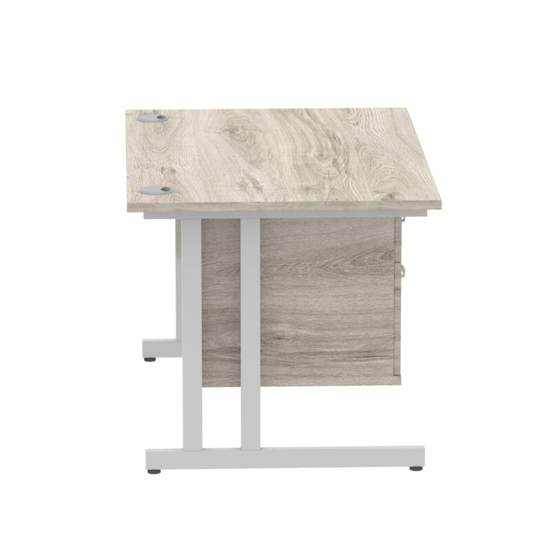 Surge 1200mm Cantilever Straight Desk With Single Fixed Pedestal - Image 73