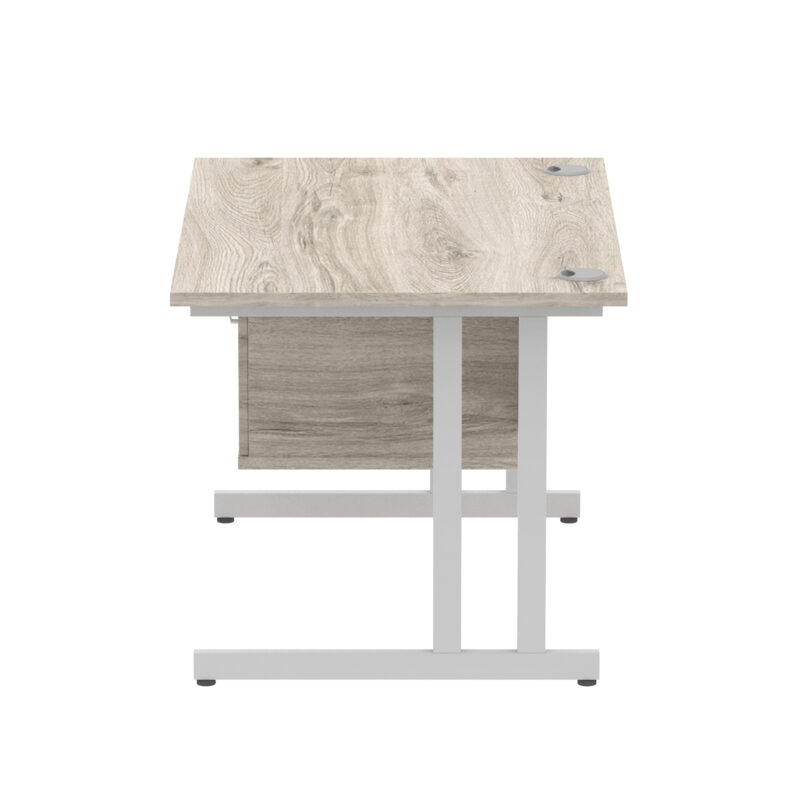 Surge 1200mm Cantilever Straight Desk With Single Fixed Pedestal - Image 77
