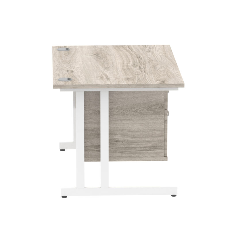 Surge 1200mm Cantilever Straight Desk With Single Fixed Pedestal - Image 14
