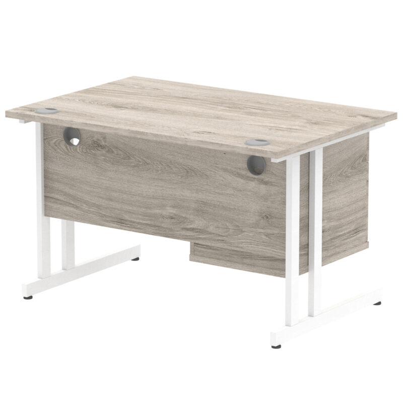 Surge 1200mm Cantilever Straight Desk With Single Fixed Pedestal - Image 15