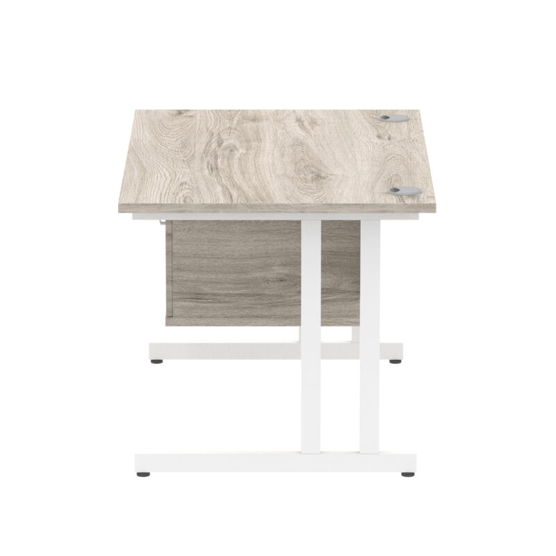 Surge 1200mm Cantilever Straight Desk With Single Fixed Pedestal - Image 18