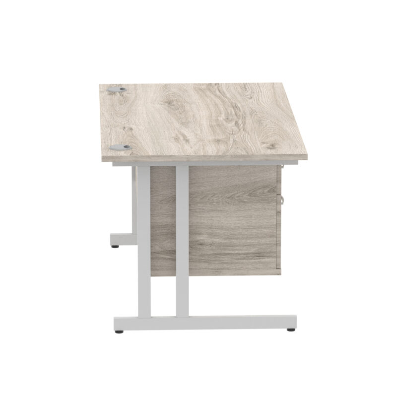 Surge 1400mm Cantilever Straight Desk With Single Fixed Pedestal - Image 73