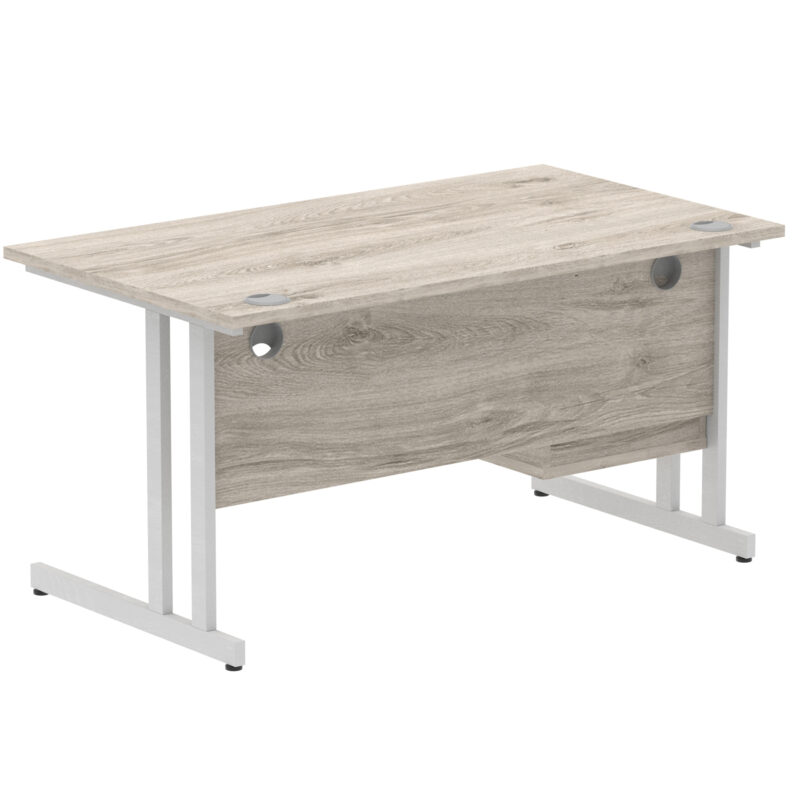 Surge 1400mm Cantilever Straight Desk With Single Fixed Pedestal - Image 76