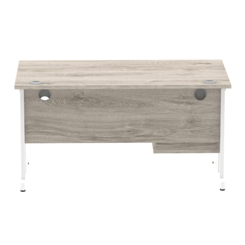 Surge 1400mm Cantilever Straight Desk With Single Fixed Pedestal - Image 16