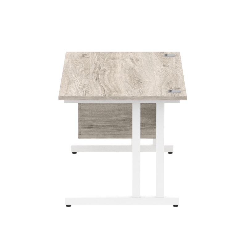 Surge 1400mm Cantilever Straight Desk With Single Fixed Pedestal - Image 18