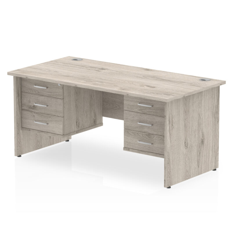 Surge 1800mm Panel End Straight Desk With Two Fixed Pedestal - Image 9